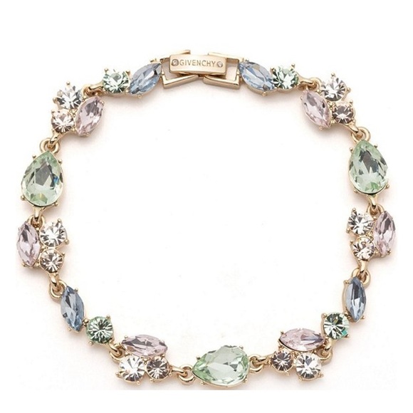 NWT Givenchy Gold Pastel Crystal Bracelet - Picture 1 of 7